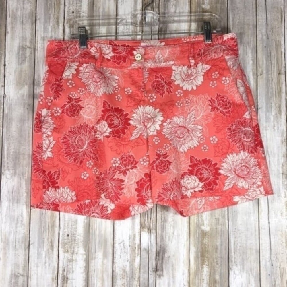 Isaac Mizrahi Peony Floral Midi Shorts Size 8 - Picture 2 of 7